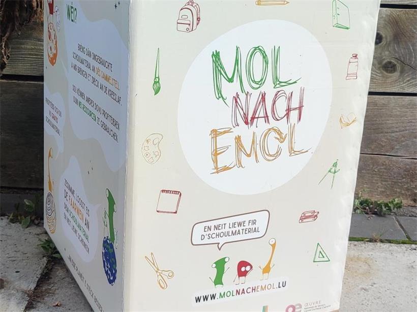 Ungebrauchtes Schulmaterial kann an den Sammelstellen abgegeben werden und wird dort zurück in den Kreislauf gebracht