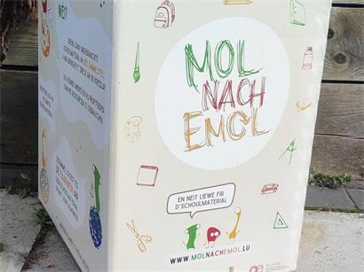 Ungebrauchtes Schulmaterial kann an den Sammelstellen abgegeben werden und wird dort zurück in den Kreislauf gebracht