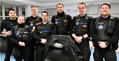 Unter anderem dieses Polizeiteam war an Silvester in Esch unterwegs, um für Sicherheit zu sorgen 
