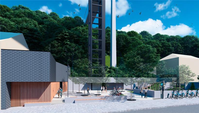 Unter anderem ein Spielplatz, Toiletten und der Zugang zum Lift sollen im Tal in...