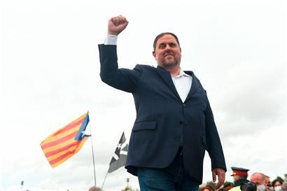 Unter den Begnadigten ist auch der ehemalige Vizechef der Regionalregierung, Oriol Junqueras, der zu 13 Jahren Haft verurteilt worden war
