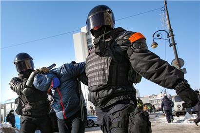 Unterstützer des inhaftierten Kremlkritikers Nawalny hatten trotz Warnungen russischer Behörden zu neuen landesweiten Protesten aufgerufen
