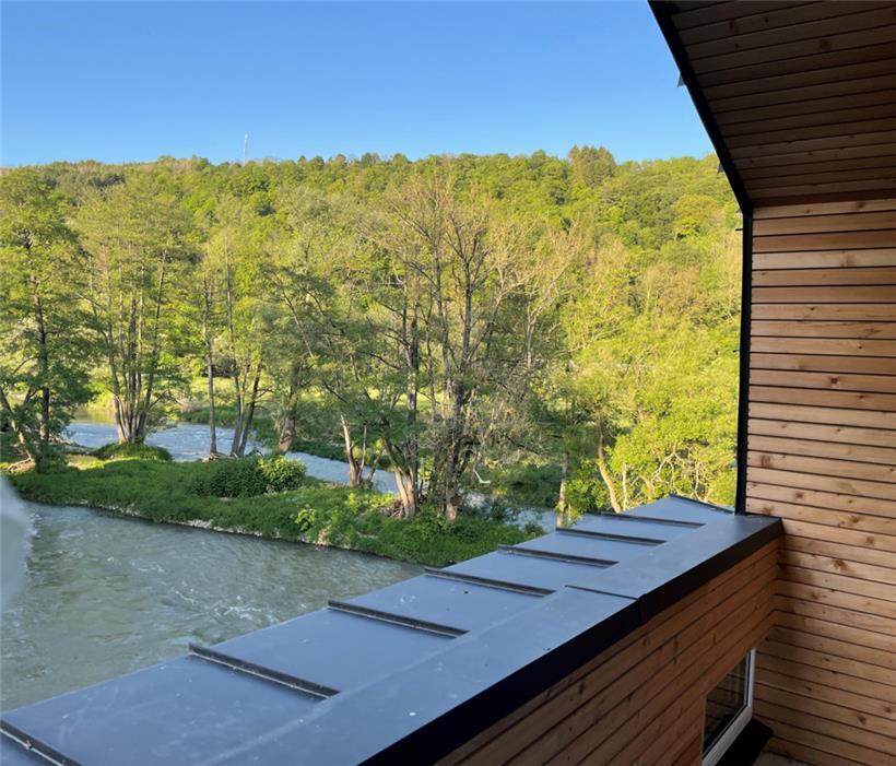 Urlaubsfeeling: Blick aus einem der Dachgeschoss-Appartements