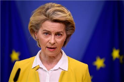 Ursula von der Leyen, Präsidentin der Europäischen Kommission, gibt eine Erklärung nach einer Sitzung des Kollegiums der EU-Kommissare im EU-Hauptquartier ab. Die Hersteller Biontech und Pfizer wollen bis Ende Juni zusätzlich 50 Millionen Dosen Corona-Impfstoff an Deutschland und die übrigen EU-Staaten liefern, so von der Leyen.
