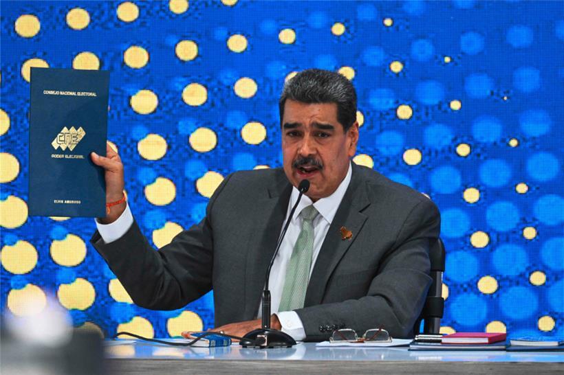 Venezuelas Präsident Nicolás Maduro bei einer Pressekonferenz nach dem Referendum am 3. Dezember
