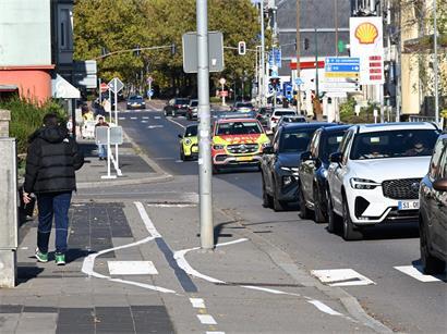 Verwirrend: die neuen Radwege in der Escher route de Luxembourg