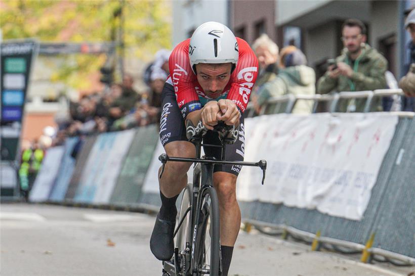 Victor Campenaerts gewann das Zeitfahren am Samstag 
