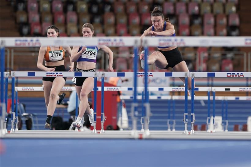 Victoria Rausch siegte nicht nur über ihre Paradedisziplin, die 60 Meter Hürden, sondern holte sich auch den Titel im 60-Meter-Sprint
