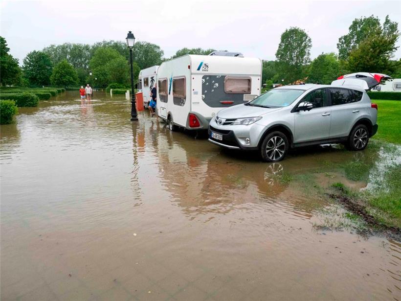 Viele Campingplätze hatten vergangenen Juli mit Hochwasser zu kämpfen. Nach den Aufräumarbeiten kamen die Camper allerdings wieder.
