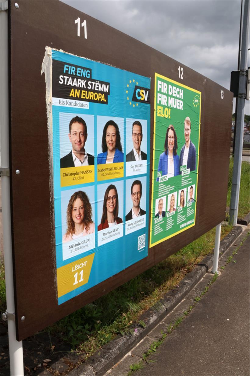 Viele Plakate, viele Gesichter 
