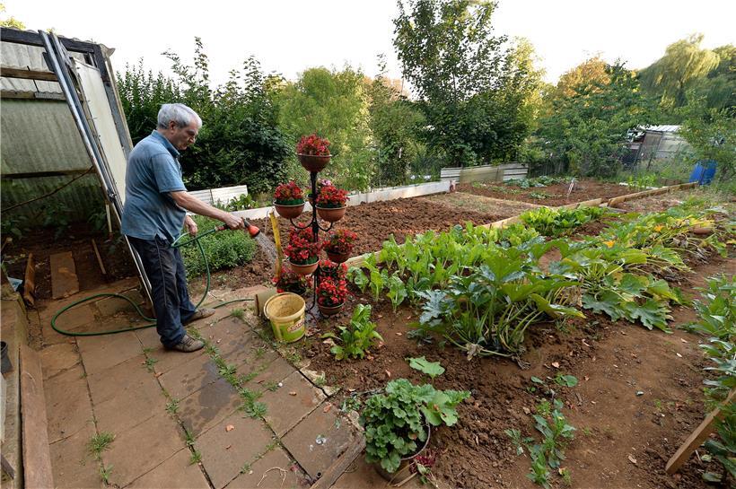Vittorio ist froh über jeden Tropfen, der kommt. Seit 1998 bewirtschaftet er sei...