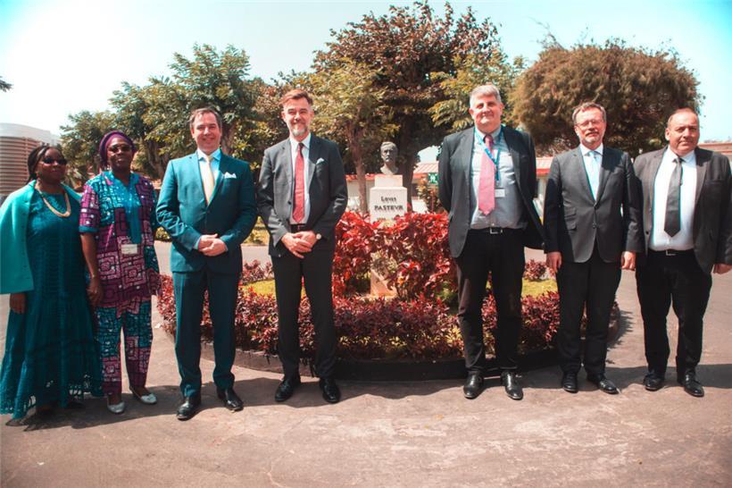 V.l.: Erbgroßherzog Guillaume, Wirtschaftsminister Franz Fayot, Dr. Xavier Berth...