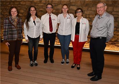 V.l.: Florence Boever, Christiane Bourg, Fernand Kneip, Tanja Heintz, Evelyne Biagioni-Hornemann und Arthur Henrion von Protransplant.lu
