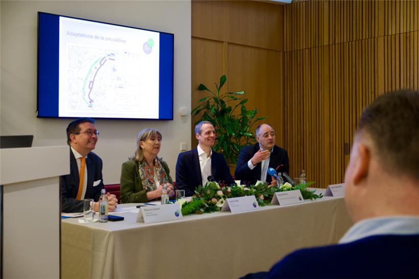 V.l.: Maurice Bauer, Lydie Polfer, Serge Wilmes, Patrick Goldschmidt