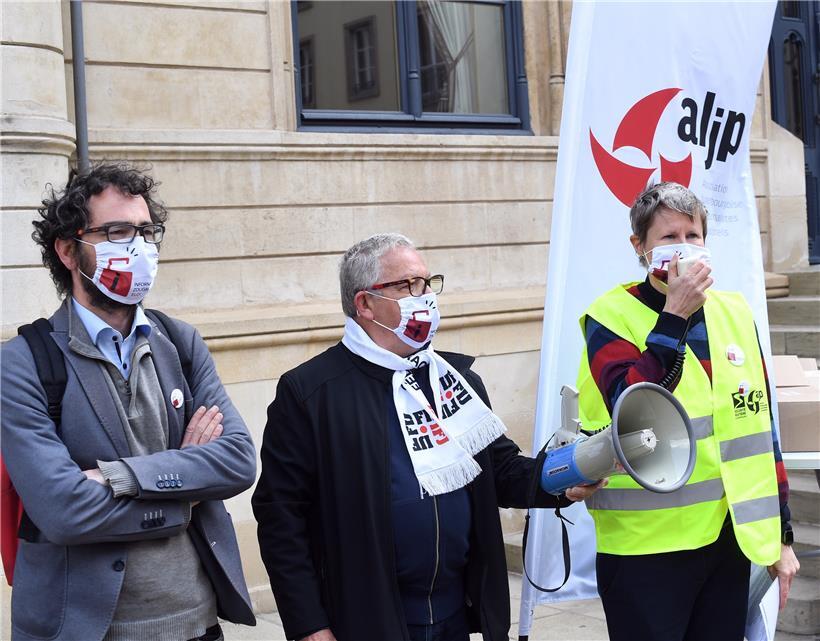 V.l.n.r.: Luc Caregari (Vizepräsident), Roger Infalt (Generalsekretär) und Ines Kurschat (Präsidentin) von der ALJP
