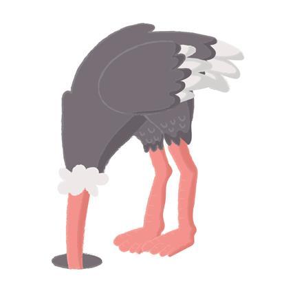 Vogel Strauß und die Thunfischdosen

