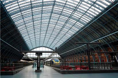 Vom Londoner internationalen Bahnhof St. Pancras fuhren bereits gestern keine Züge mehr Richtung Kontinent ab
