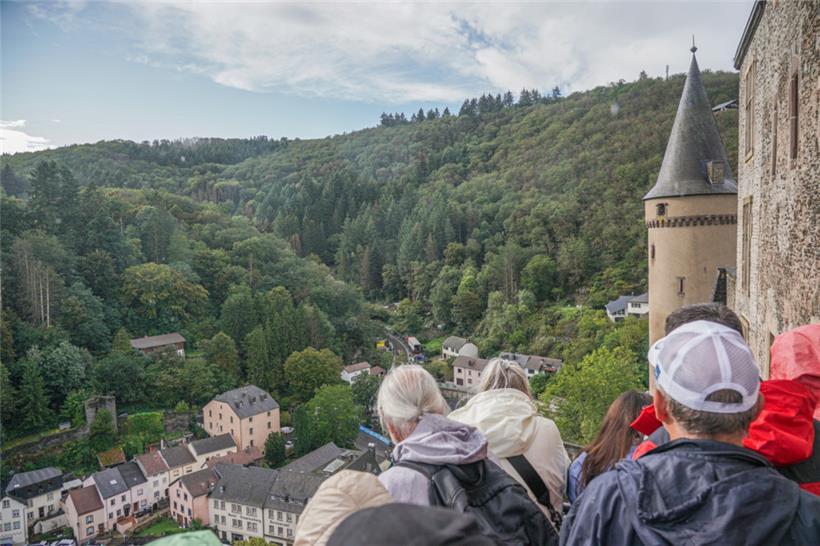 Vom Viandener Schloss aus konnten kurze Teile der Strecke eingesehen werden
