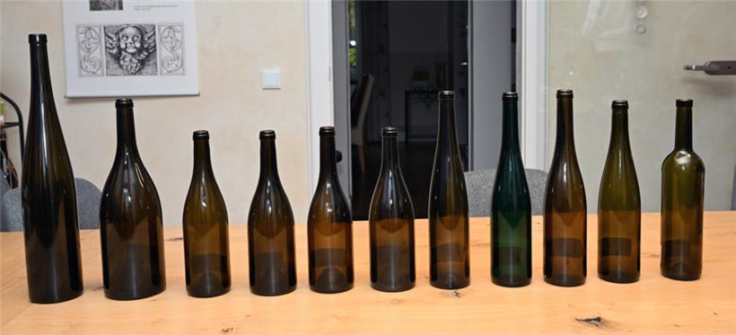 Von Magnum-Flaschen über Flute-Formen bis hin zu Burgunder-Modellen war alles dabei
