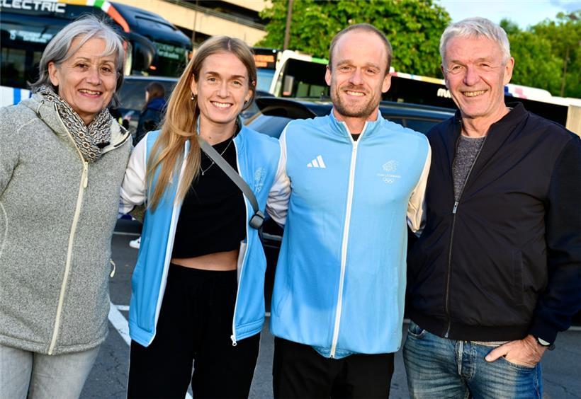 Von ihren Eltern wurden Sandra und Yannick Lieners am Freitag in Luxemburg verabschiedet
