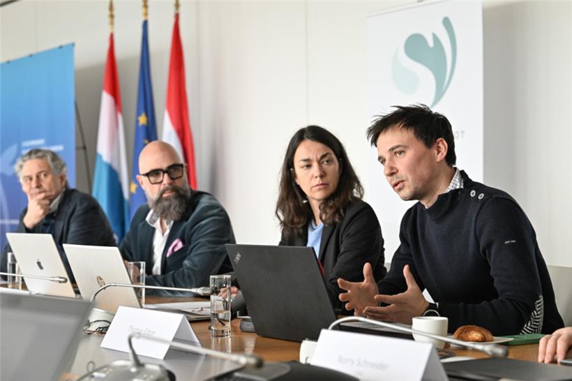 Von links nach rechts: Patrick Losch, Romain Poulles, Christina Ehlert vom CSDD und Thomas Gibon vom LIST
