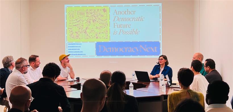 Vor drei Wochen war DemocracyNext einige Tage in Esch, um den Prozess vorzustellen und in die Wege zu leiten 
