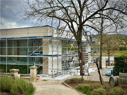 Vor seiner Wiedereröffnung im Juni bekommt das von Architekt François Valentiny gebaute Europamuseum eine neue Fassade
