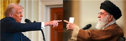„Vorerst“ will US-Präsident Donald Trump (l.) Irans geistliches und politisches Oberhaupt Ayatollah Ali Chamenei (r.) nicht töten lassen
