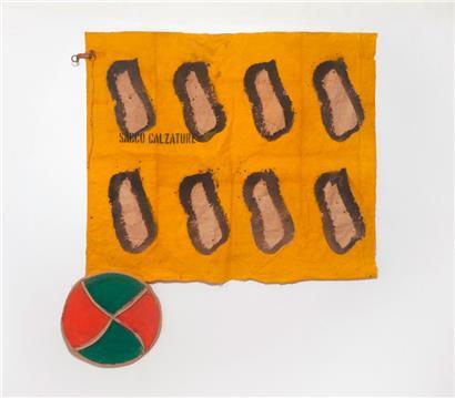 Vorschau: eins der Werke von Claude Viallat, Mitgründer der Bewegung „Supports/Surfaces“
