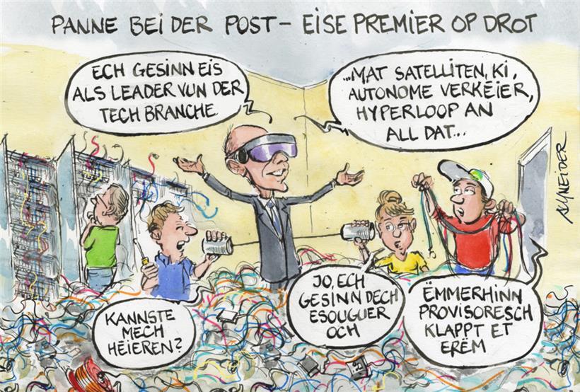 Während Frieden von KI träumt und die Post fieberhaft nach dem Fehler sucht, schaut ein Mann in Esch entspannt weiter Netflix
