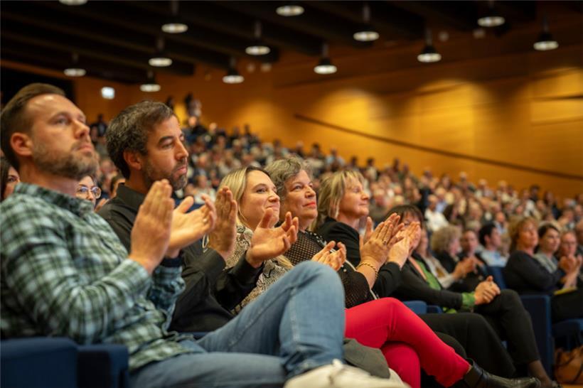Während der Diplomüberreichung im Campus Belval
