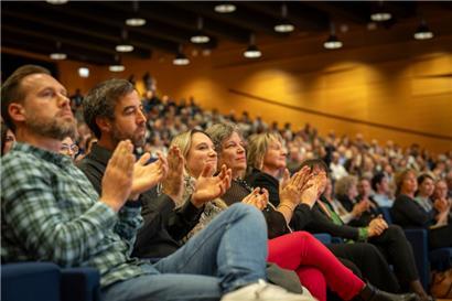 Während der Diplomüberreichung im Campus Belval
