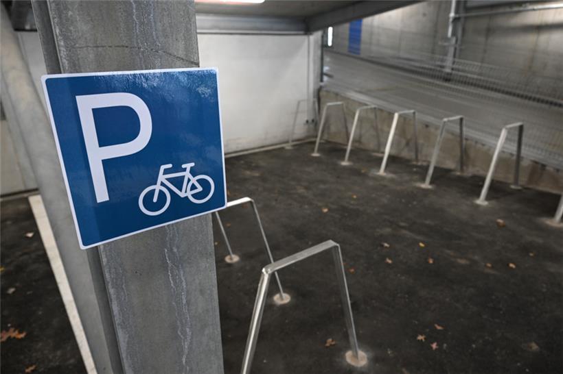 Während im Ausland ganze Etagen für Fahrräder reserviert werden, gibt es im Park...