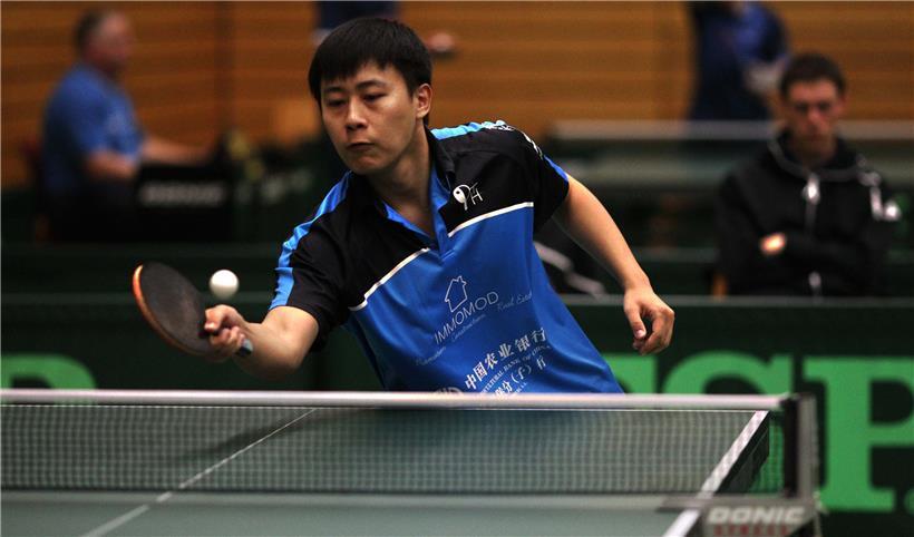 Wang Xu überzeugte bislang und hofft, an diesem Wochenende mit dem DT Howald ins Finale der Meisterschaft einzuziehen
