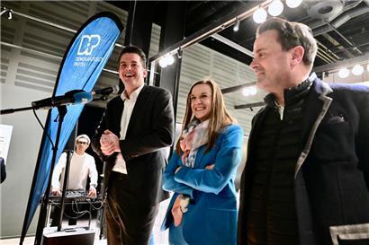 Was planen die führenden Köpfe der DP? Lex Delles, Carole Hartmann und Xavier Bettel beim Nationalkongress der Partei.
