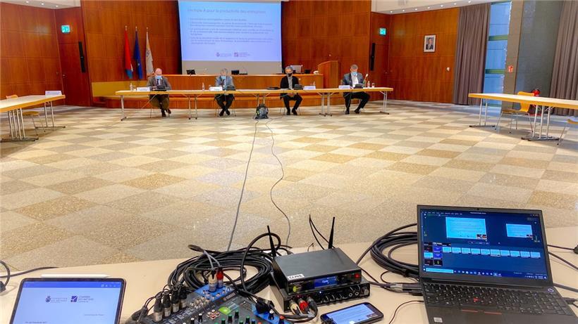 Wegen der Corona-Beschränkungen richteten sich die Vertreter des Handwerks mit einem Livestream an die Öffentlichkeit
