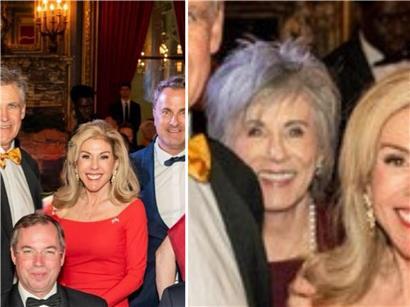 Ex-Botschafterin Cynthia Stroum wurde aus dem Foto der US-Botschaft digital entfernt, Wegradierung sichtbar