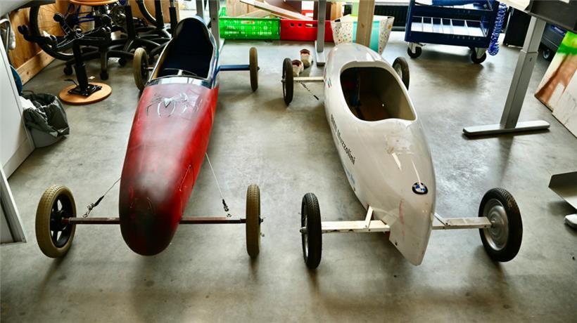 Wer keine eigene Seifenkiste hat, kann sich eine beim Organisator ausleihen