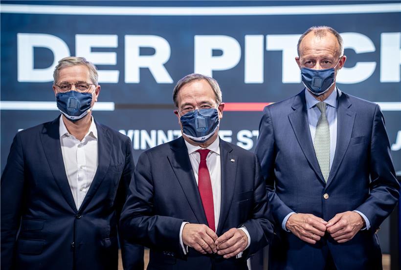 Wer macht das Rennen (vlnr.): Norbert Röttgen, Armin Laschet und Friedrich Merz streiten um den CDU-Vorsitz
