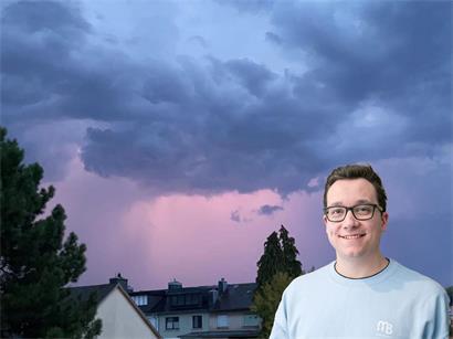Wetterleuchten im Osten kurz nach Durchzug des Gewitters am Montagabend
