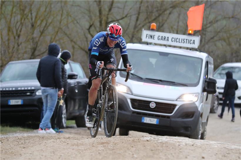 Wie schwer die Strade Bianche sein können, erlebte Bob Jungels 2017 
