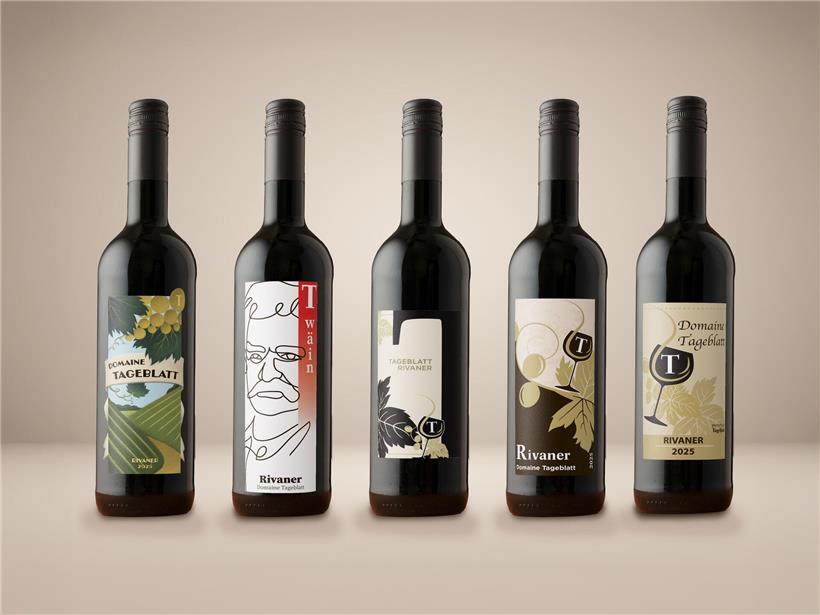 Weinglas mit rotem Wein vor Weinreben, Symbol für Weinqualität und Geschmacksauswahl