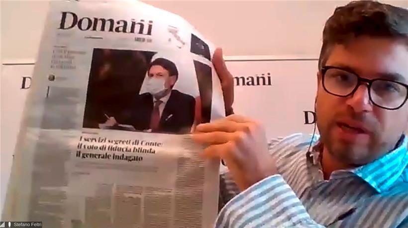 Will mehr Kommentare von Frauen und mag keine Sportmetaphern: „Domani“-Chefredakteur Stefano Feltri
