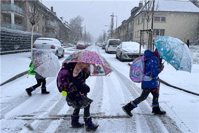 Winterwunderwelt: Schnellfall in Luxemburg im vergangenen März 
