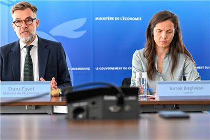 Wirtschaftsminister Franz Fayot und Bașak Bağlayan
