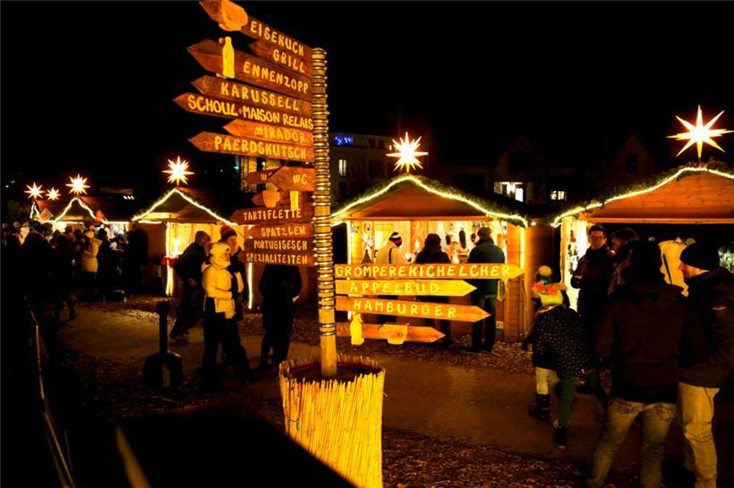 Wissen, wo’s langgeht: Auf dem Steinforter Weihnachtsmarkt wird vieles geboten

