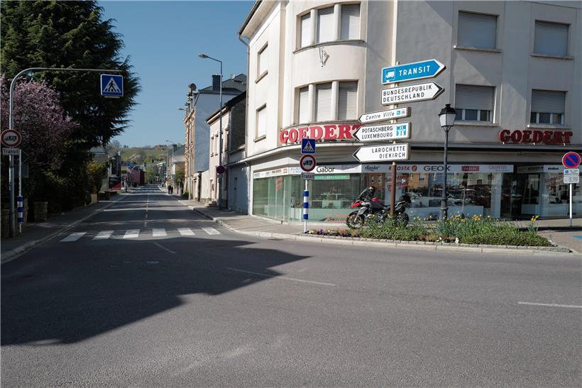 Wo sonst in Grevenmacher reger Grenzverkehr herrscht, steht die Welt nun still. 
