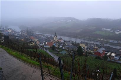 Wormeldingen an der Mosel ist ein Touristenziel. Weinbau und Natur prägen die Landschaft. 

