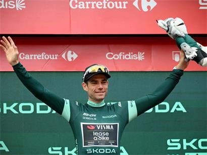 Wout van Aert baute mit seinem Sieg am Freitag seine Führung in der Sprintwertung aus