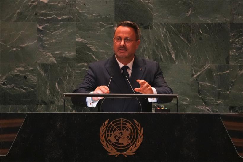 Xavier Bettel am Samstag bei der Generalversammlung in New York
